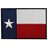 EmbTao Embroidered Texas State Flag Iron On Sew On Patch TX Emblem