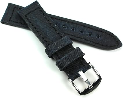 RIOS 1931 - Correa de piel para reloj de buceo (22 mm), color negro