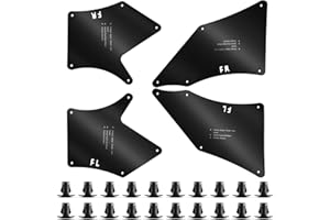 Jiankun Splash Guard Fender Liners Shields Compatible with Toyota Tacoma 2005-2020- Essential Wheel Well Liners - Top Accessories for 2005-2020 Models - Ultimate Protection and Durability, Black-A