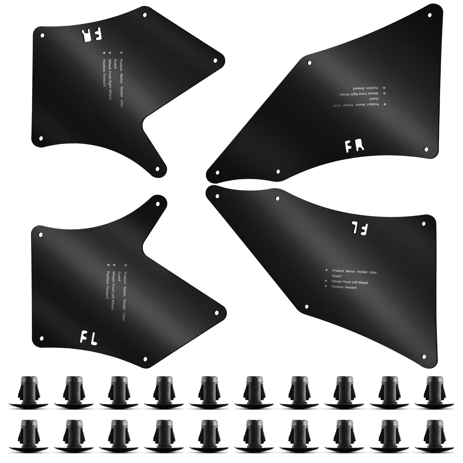 Photo 1 of Jiankun Splash Guard Fender Liners Shields Compatible with Toyota Tacoma 2005-2020- Essential Wheel Well Liners - Top Accessories for 2005-2020 Models - Ultimate Protection and Durability, Black-A