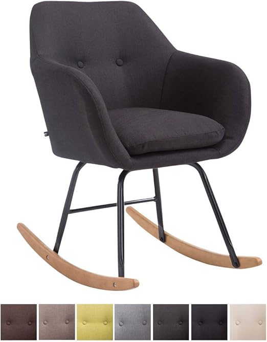 CLP Sillón Mecedora Avalon Tapizada En Tela I Silla Mecedora Acolchada