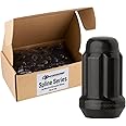 DPAccessories Black M12x1.5 Closed End Spline Tuner Lug Nuts - Bulk Package of 100 Lug Nuts Only - D5246P-2308/100