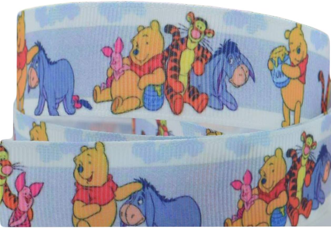 2m x 22mm Winnie The Pooh Grosgrain Ribbon P2 for CAKE'S Birthday Cakes Gift WRAP Wrapping Ribbon Hair Bows Cards Craft Shoelaces