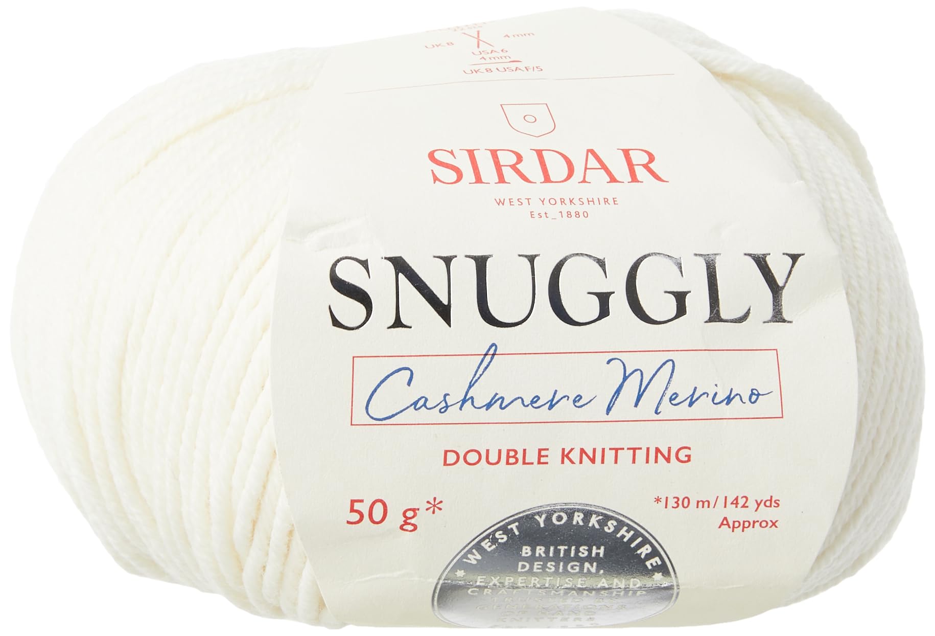 Sirdar Snuggly Baby Cashmere Merino DK Double Knitting, Cream (451), 50g