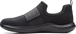 Clarks Women's Nova Way Sneaker, Black/Black, 12
