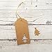 100 Pcs Kraft Paper Hollow Christmas Tree Gift Tags with String Christmas Wrapping Tags Blank Brown Gift Tag Vintage Craft Hang Tags with 100 Feet Jute Twine