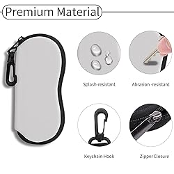 Hion Eyeglass Case Sunglasses Soft Pouch with Belt