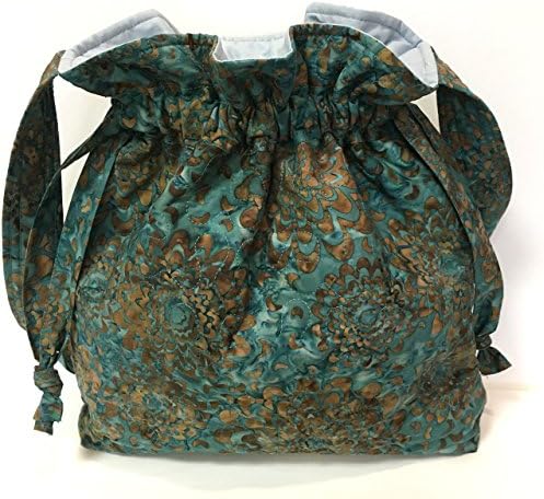 Batiks Drawstring Bag Boho Hobo Style Quilted