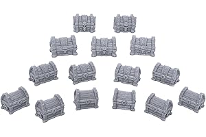 EnderToys Epic Chests by Makers Anvil, 3D Printed Tabletop RPG Scenery and Wargame Terrain for 28mm Miniatures