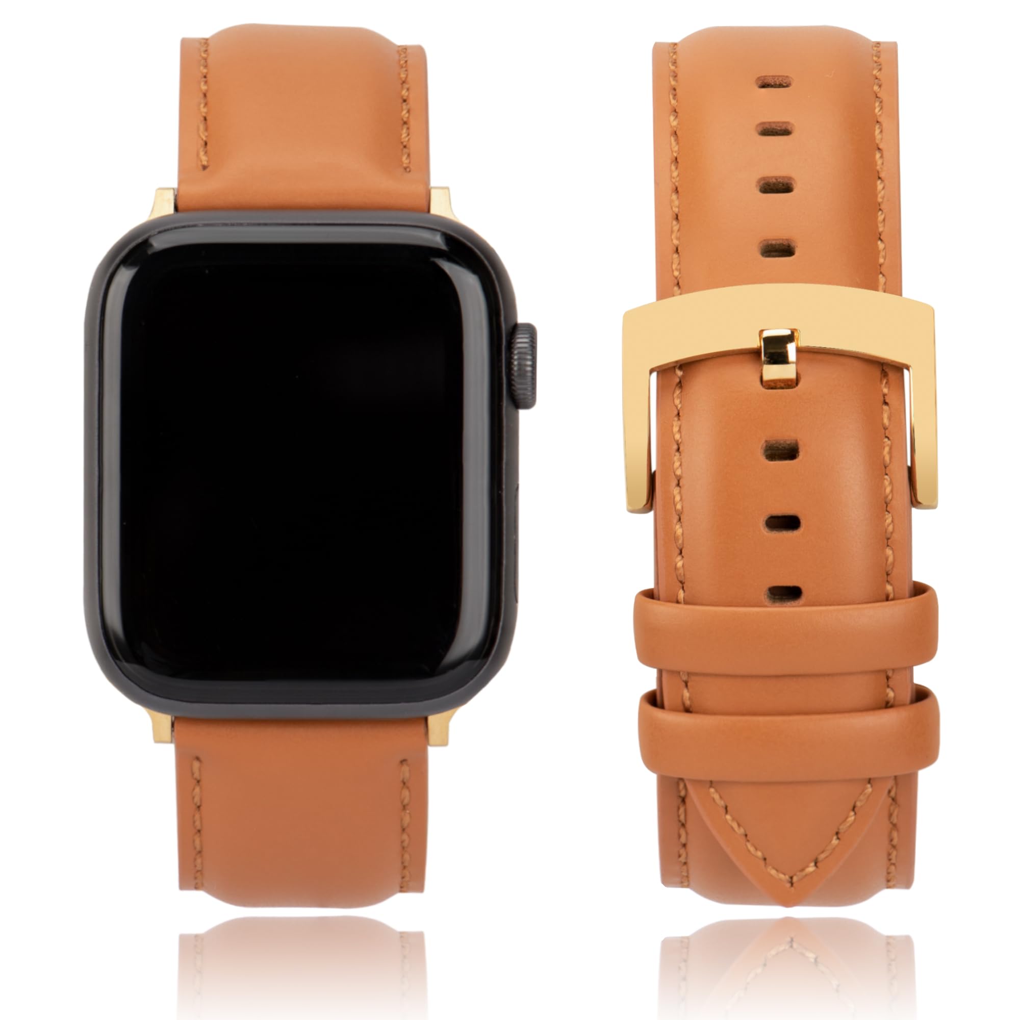 CORROPELLE Leather Watch Straps Compatible with Apple Watch 49mm 46mm 45mm 44mm 42mm, Elegant Top Grain Leather Watch Bands Replacement for iWatch Series 11 10 9 8 7 6 5 4 3 2 1 Ultra3 2 1 SE3 2 1