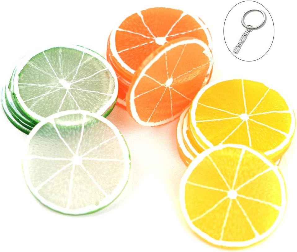Kansoo 20 PCS Realistic Fake Artificial Lemon Limes Slice Simulation Fruit Decoration Kids Cognitive Toys