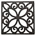 Comfify Decorative Cast Iron Trivet for Kitchen Or Dining Table | Square with Vintage Pattern - 6.5 x 6.5 | with Rubber Pegs/Feet - Recycled Metal - Vintage, Rustic Design - Rust Brown Color
