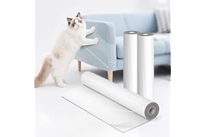 Cat Scratch Furniture Protector, 196.8" x 16.9" Couch Protector from Cat Claws, Thickened Transparent Self-Adhesive Furniture
