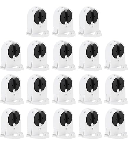 YOKIVE Lot De 6 Supports De Lampe Fluorescente T5 Avec Culot G5 - Pièces De Rechange Pour La Maison, Le Bureau (blanc, 2 A, AC 500 V