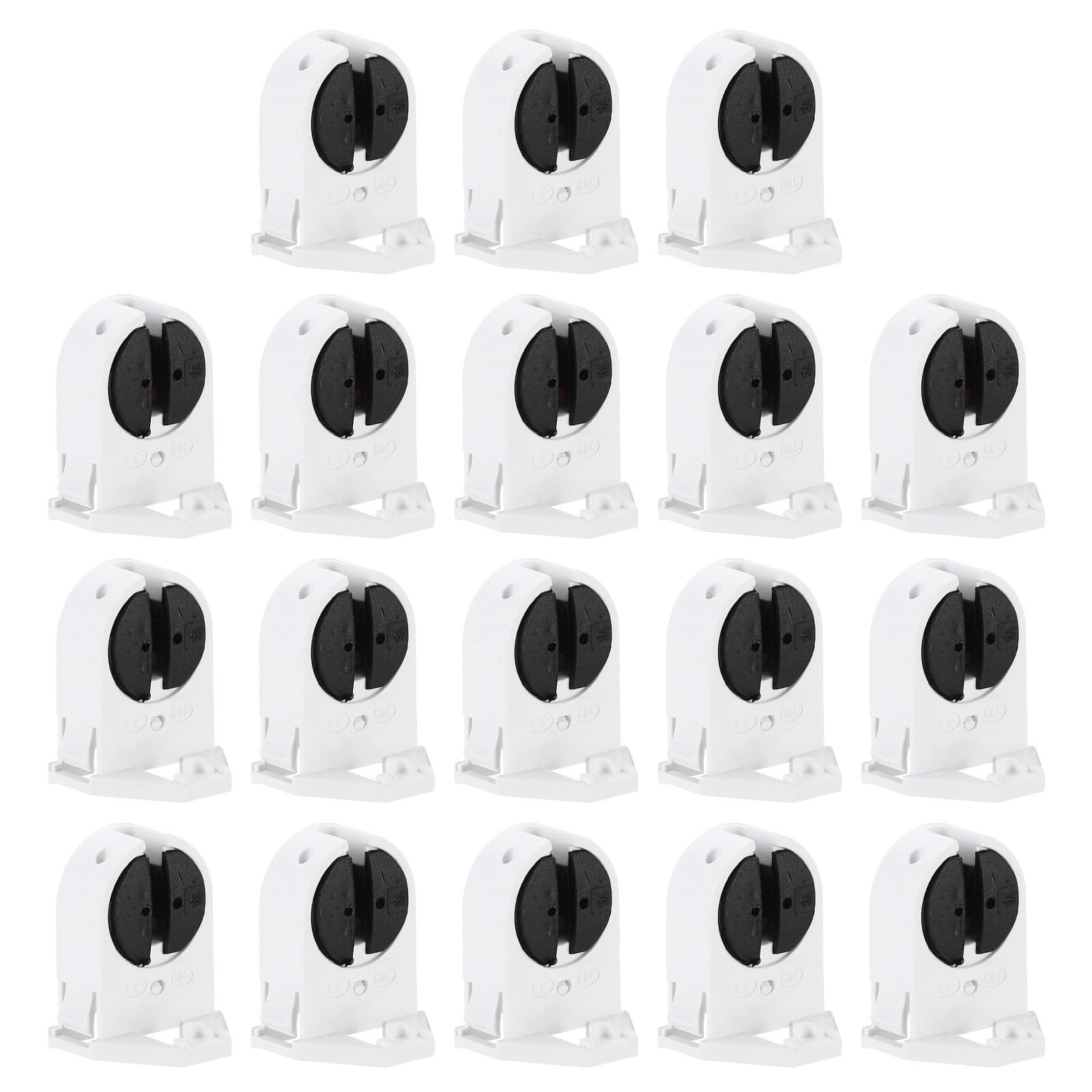 PATIKIL T5 Fluorescent Light Holder, 18 Pack G5 Lamp Base LED Fluorescent Tube Light Socket 500V Non-shunted Turn Type Lamp Holder Replacement, 28x22x20mm