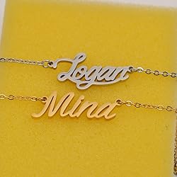 HUAN XUN Custom Dainty Name Necklace Personalized