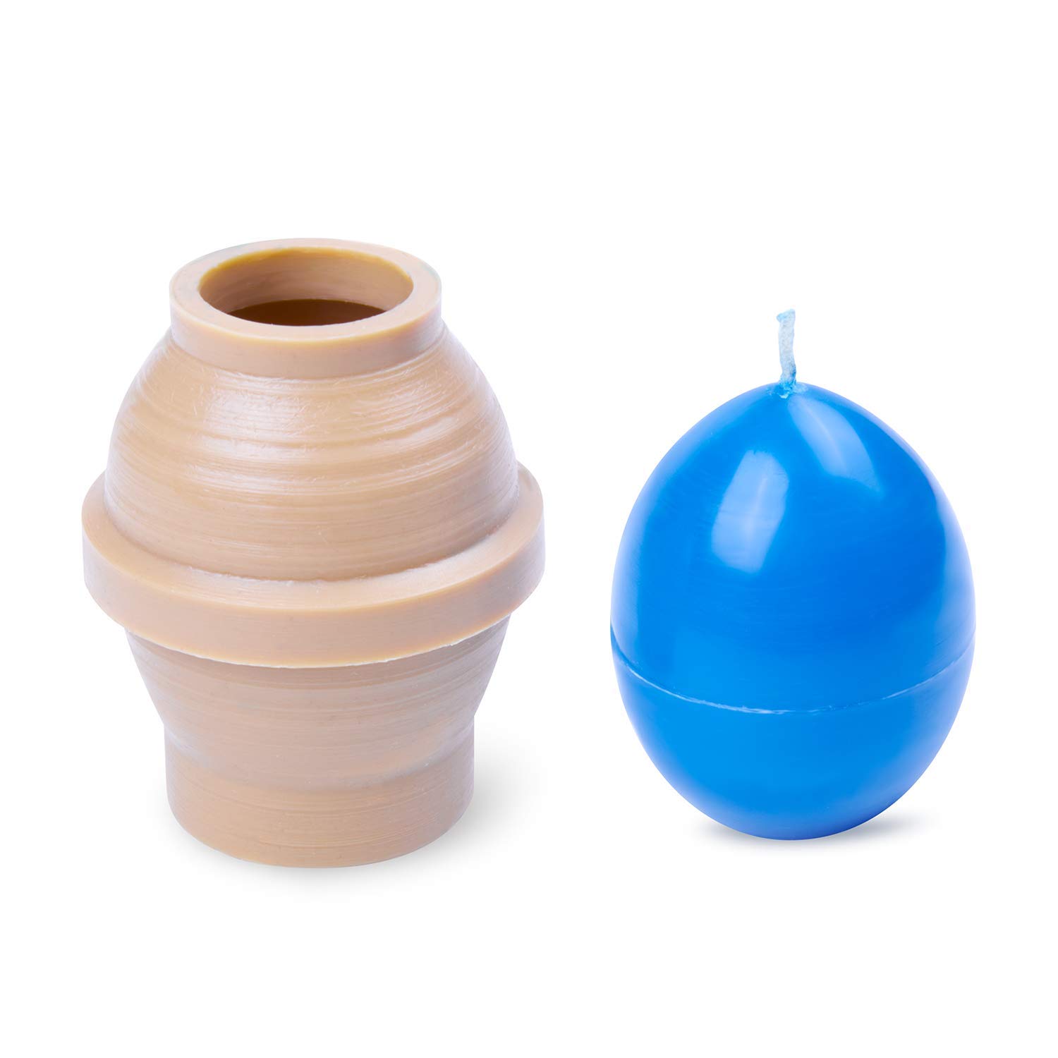 Egg Shaped Candle Mold - Height: 2 in, Width: 1.6 in - 30 ft. of Wick Included as a Gift - Plastic Candle molds for Candle Making