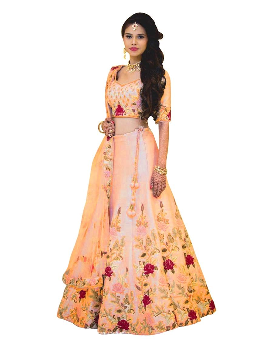 mashur fab women's semi-stitched lehenga choli(kaya fanta_01)
