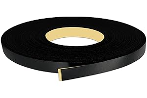 LEYAFLEX Black PVC 5/8 inch x 25 ft Edge Banding Peel and Stick Strong Adhesive Edging Trim Flexible and Durable Veneer for Wood Cabinate Laminate Shelf Restoration