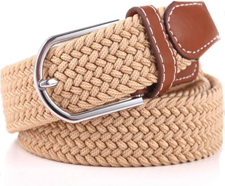 XJSGSMens Belt,Elasticated belt, Elastic Belt for Men, Unisex Men Women Multicolor Woven Stretch Belts