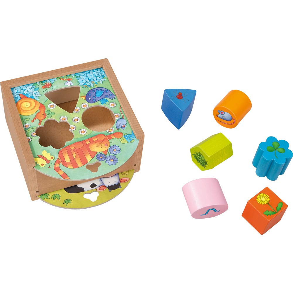 HABA 2389 Sorting Box Animals for 12 Months and Up | Made in Germany Durable Wooden Shape Sorting Toy | Encourages Early Learning Fine Motor Skills Problem Solving Play for Toddlers