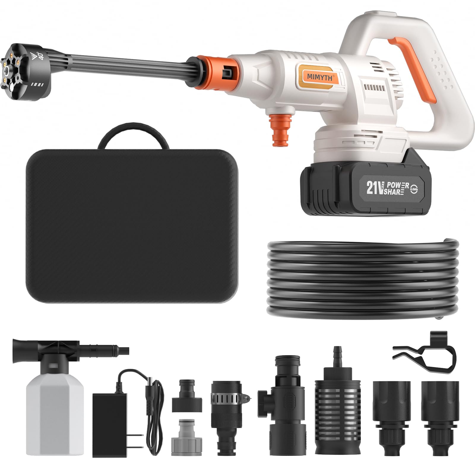 Photo 1 of Cordless Pressure Washer Battery Powered; 1200PSI Cordless Power Washer with Brushless Motor, 4.0Ah Battery,6-in-1 Nozzle, 3 Power Level; Handheld Portable Pressure Washer Cordless (5022-1)