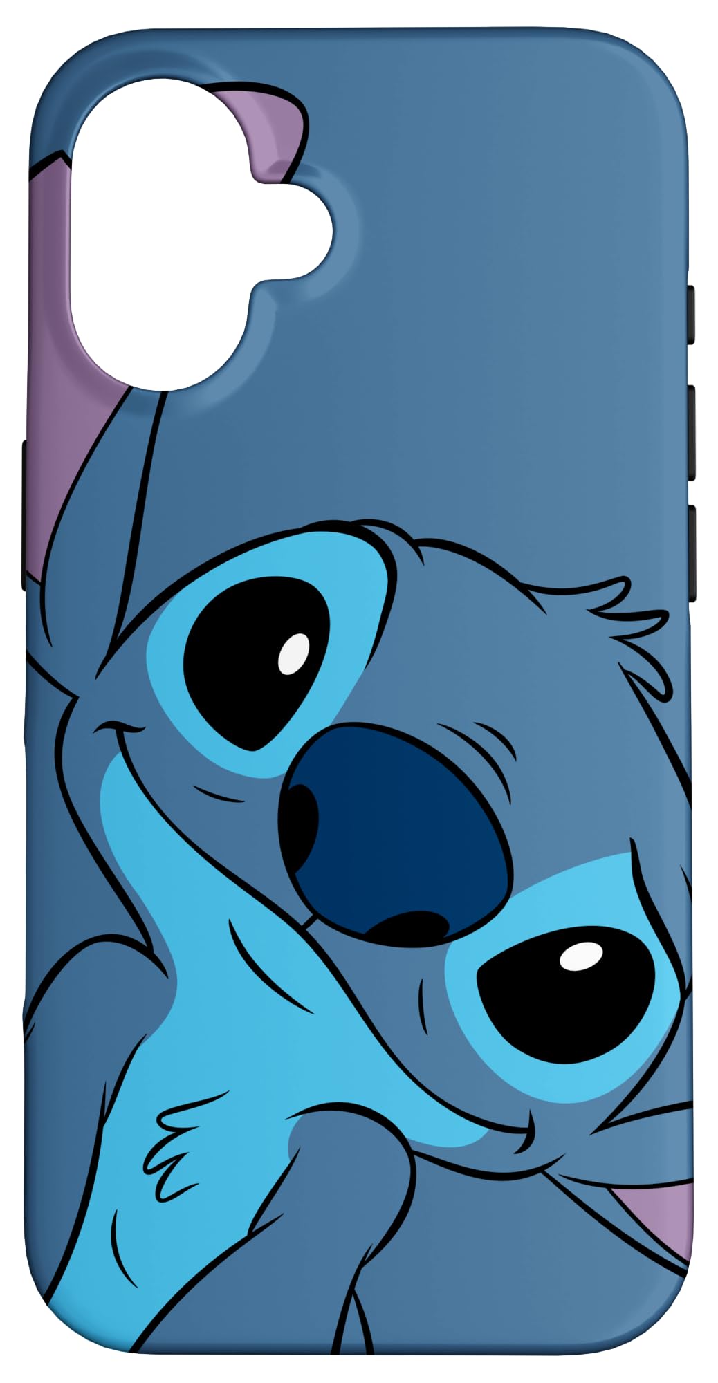 Disney Lilo and Stitch Cute Stitch Face Slate Gray Case for iPhone 16