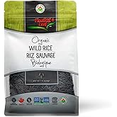 300g Pure Organic Wild Rice, All Natural, Gluten-Free, Non-GMO, Kosher, and Vegan Pure Long Grain Wild Rice, Healthy Food for