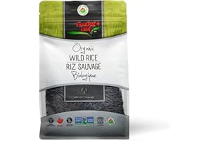 300g Pure Organic Wild Rice, All Natural, Gluten-Free, Non-GMO, Kosher, and Vegan Pure Long Grain Wild Rice, Healthy Food for