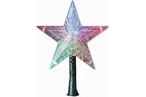 Kurt S. Adler Kurt Adler LED Color-Changing Light Star, 8.5-Inch Treetop
