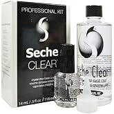 Seche Clear Professional Kit, Crystal Clear Base Coat for Nail Polish, 4 oz &amp; 0.5 oz Refill