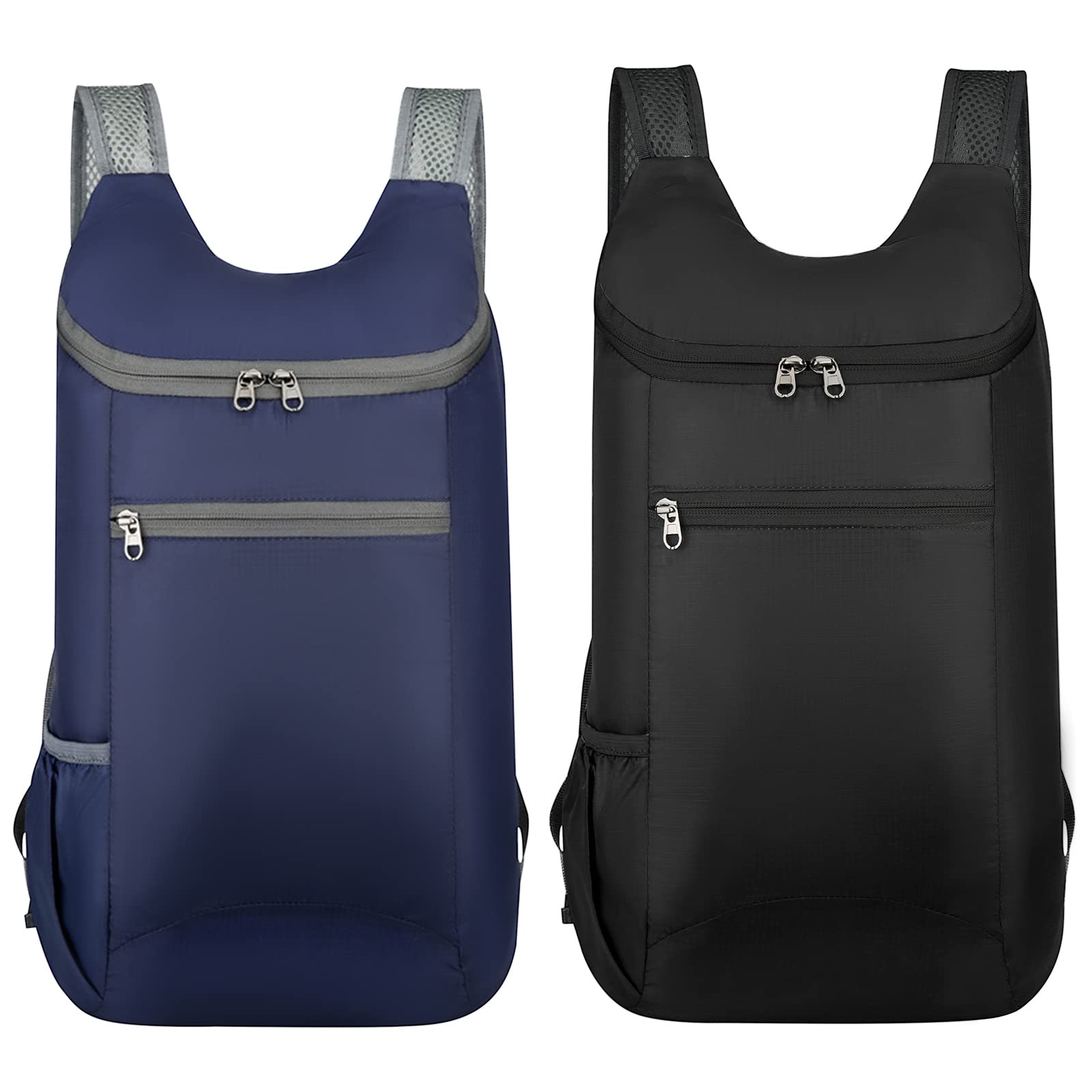FANTESI 2 Pcs Ultra Lightweight Backpack, Foldable Small Rucksack Waterproof Backpack Travel Daysack Daypack for Camping, Hiking, Travel, Biking
