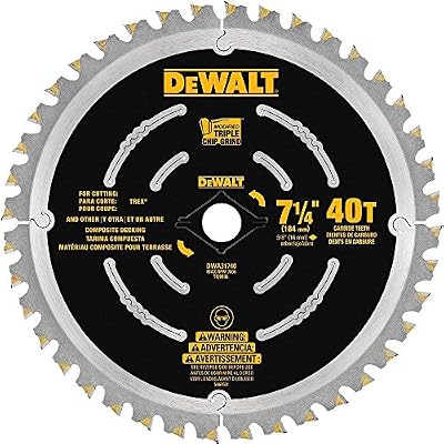 DEWALT DWA31740 Composite Decking Blade, 7-1/4"
