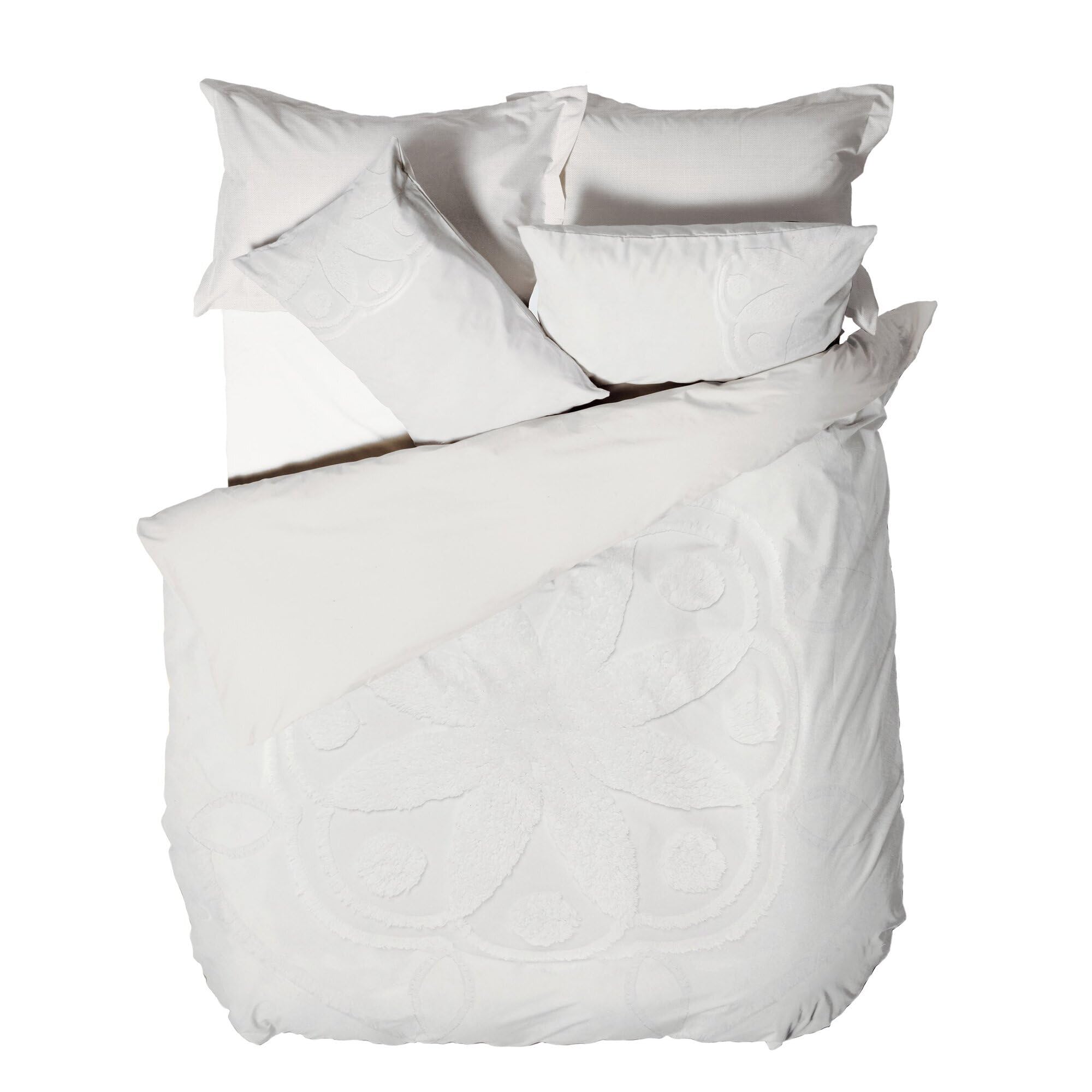 Linen House Manisha Duvet Cover Set, White, King