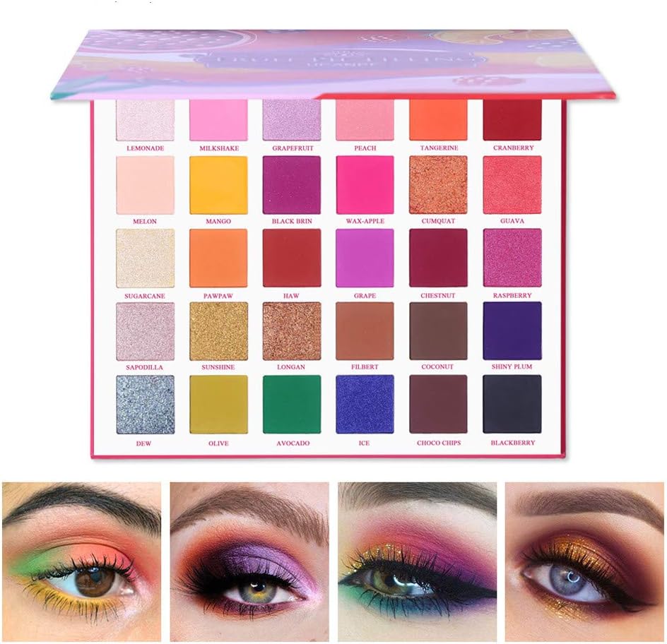 Eyeshadow Palette 30 Colours Professional Eye Shadows Palette Matte Shimmer Nude Glitter Matte High Pigmented Long Lasting Rose Make up Cosmetics