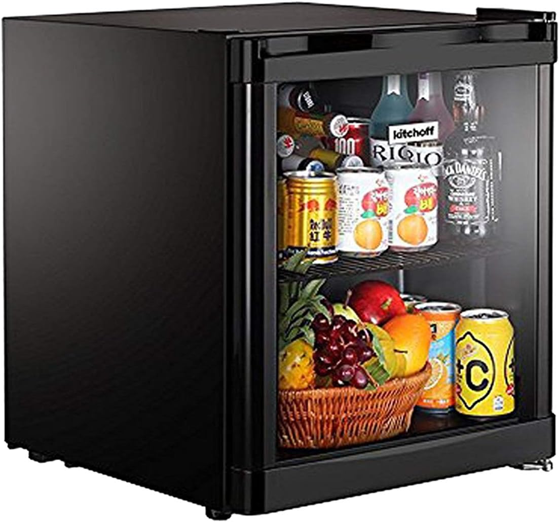 Kitchoff HY50 50 L Aluminium and Glass Direct Cool Standard Single Door Mini Refrigerator (Black, Small)