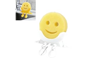 Cute Hanging Sponge Holder with Drainage for Scrub Daddy Holder, 3D Printde Sponge Stand for Kitchen Sink & Bathroom, Funny S