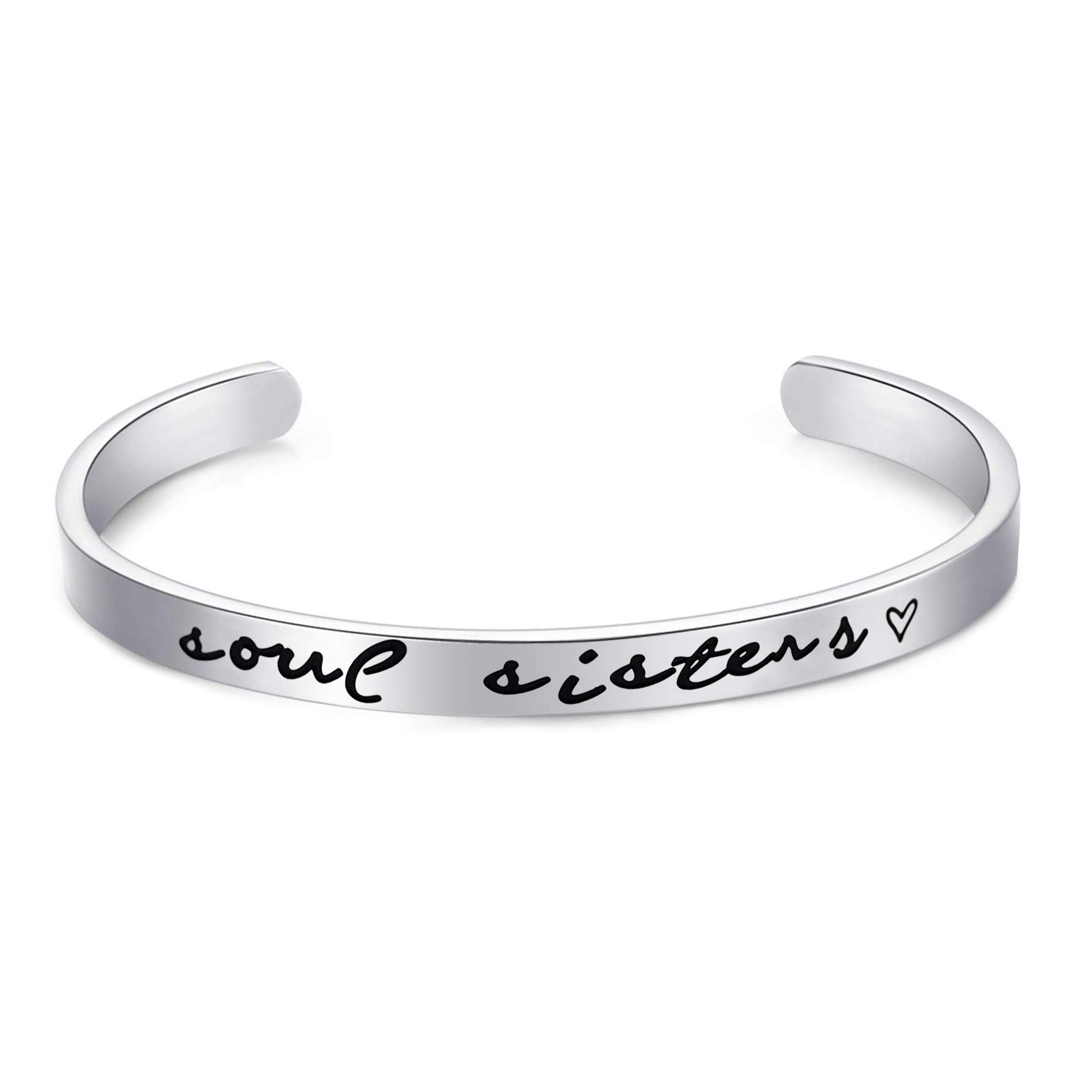 LParkin Sister Bracelet Sisters Gifts Soul Sis Presents Friend Cuff Bangles Friendship Gift For Friends Bracelets For Women Trendy Womens Jewelry