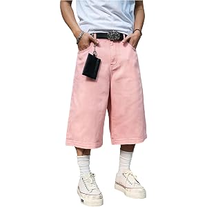 OYOANGLE Men's Baggy Jean Shorts Y2K Jorts Wide Leg Bermuda Denim Shorts | Baggy, Jean Shorts, Y2K, Cargo Shorts, Jorts, Wide