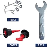 Fleetise Tile Leveling System Kit 100pcs 2 Wrenches 10 T-Pins 14mm view 5