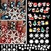 12 Sheets Multicolored Christmas 3D Nail Art Stickers with Snowflake, Tree, Deer, Santa