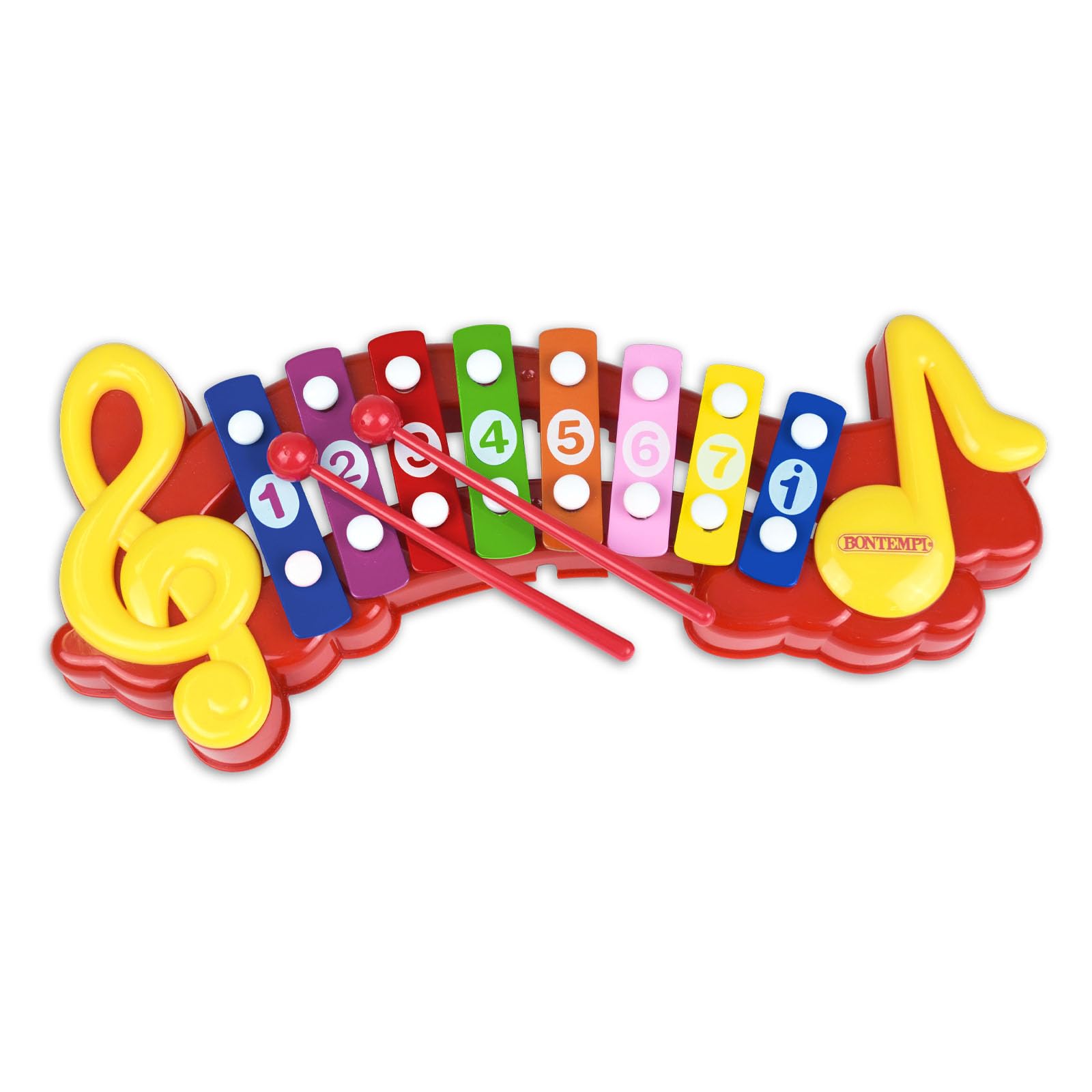Bontempi | CinaMiniMelodies: 8 Note Xylophone for a Melodious Initiation into Music, 340x155x40 mm, Standard Color, m, 55 0835