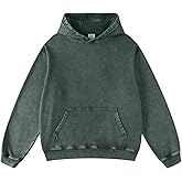 FAIABLE Mens Women Oversized Acid Wash Hoodie Unisex Cotton Heavyweight Sweatshirt Vintage Terry Hoodies Tops 2026
