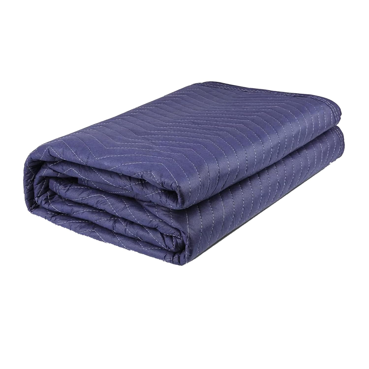 Photo 1 of 1 Pack Moving Blankets Heavy Duty 80"x72" Quilted Packing Blankets for Moving Furniture Padded Shipping Furniture Mover Blue