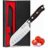 imarku Santoku Knife 5 Inch, Ultra Sharp Chef Knife with Pakkawood Handle | Japanese High Carbon Stainless Steel, Kitchen Knife for Cutting Vegetable Meat, Home Kitchen Gift, Apartment Essentials