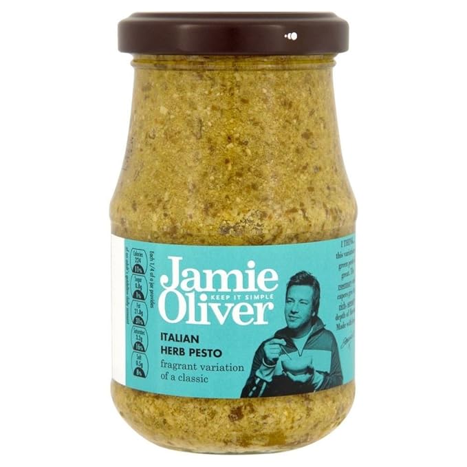 Jamie Oliver Italian Herb Pesto (190g) Pack of 6 Grocery & Gourmet Food