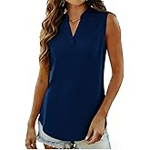 Halife Women's Sleeveless Floral Print V Neck Tunic Tank Tops Blouse Shirts