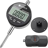 Neoteck 1"/25.4mm Digital Dial Indicator 0.0005"/0.01mm Dial Test Indicator | DTI Dial Gauge with Large LCD Display,Inch/Metric Conversion,Zero Setting,Auto Off for 3D Printer Leveling CNC QC-Black