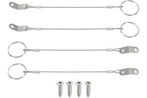 MECCANIXITY Lanyard Cable Safety Tether Wire 6 Inch 316 Stainless Steel Quick Release Pin Lanyard for Loss Prevention One Loo