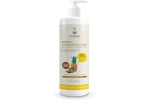 Fuwa3e Pineapple Enzyme Cleaner Natural Dish Soap Earthy Cinnamon Scent - 16.9oz 1 Pack - 99% Plant Based Dish Soap Liquid - Hypoallergenic Dish Soap from Discarded Pineapple Peels